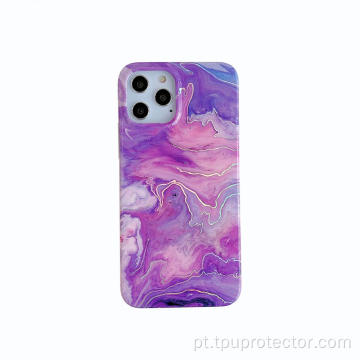 Capa de telefone TPU de silicone marmoreado para IPhone